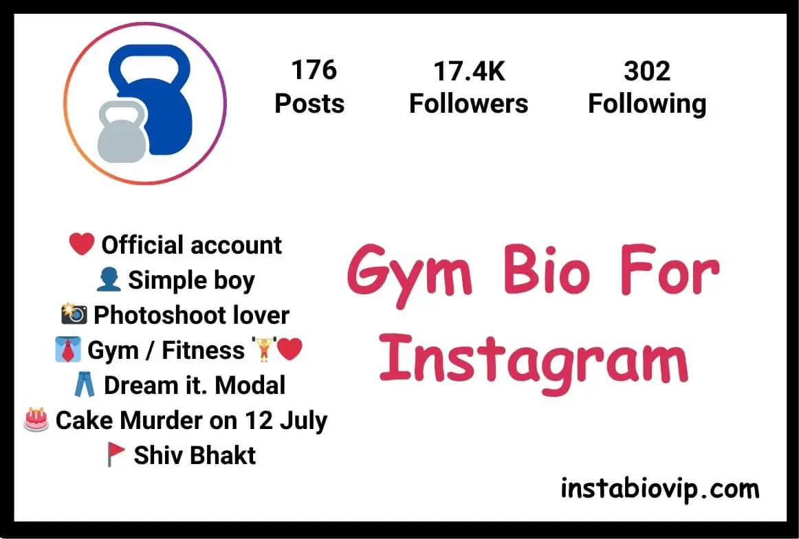 Gym Bio For Instagram