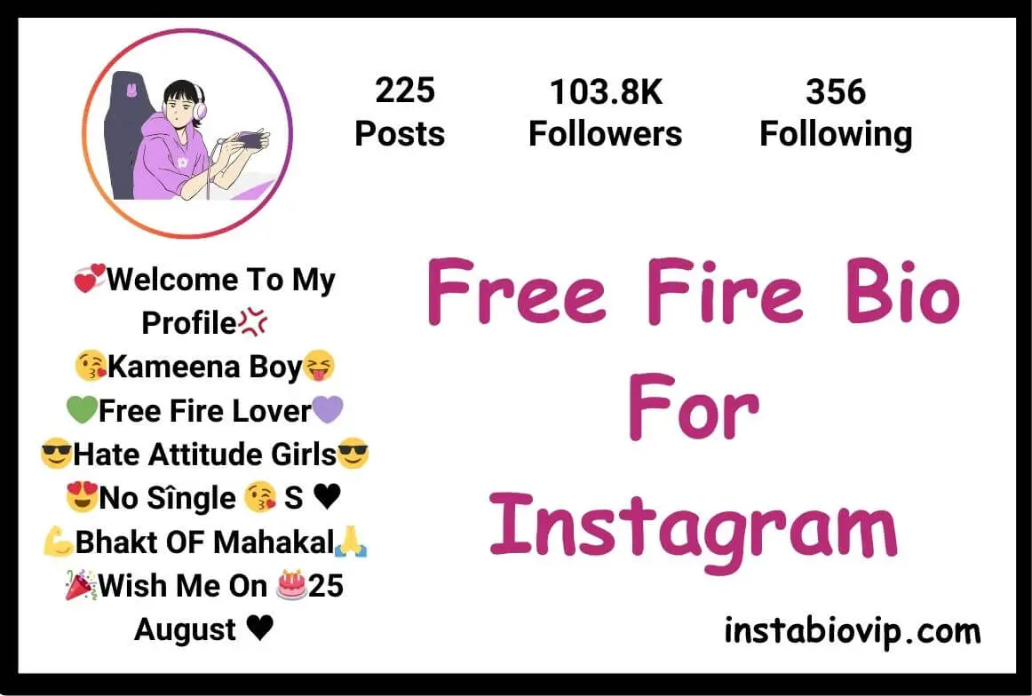 Free Fire Bio For Instagram